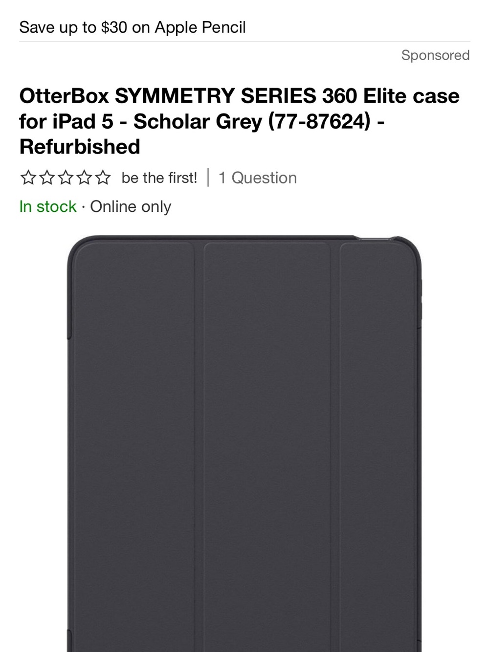 OtterBox Symmetry Series Foldable Tablet Case in Grey